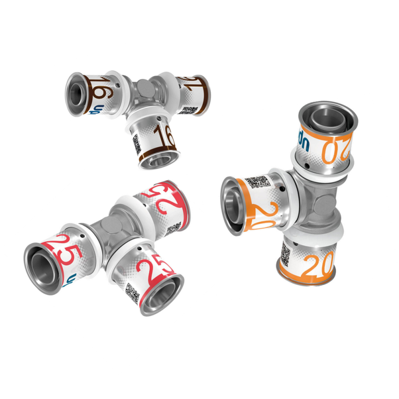 Uponor S-press - T-stuk alle maten 